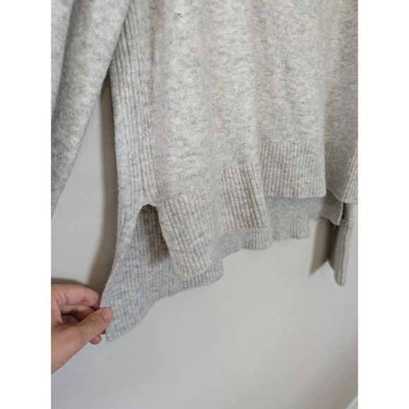 J Crew Merino Wool Alpaca Sweater Hi Low Turtleneck Cozy Medium - Picture 3 of 10